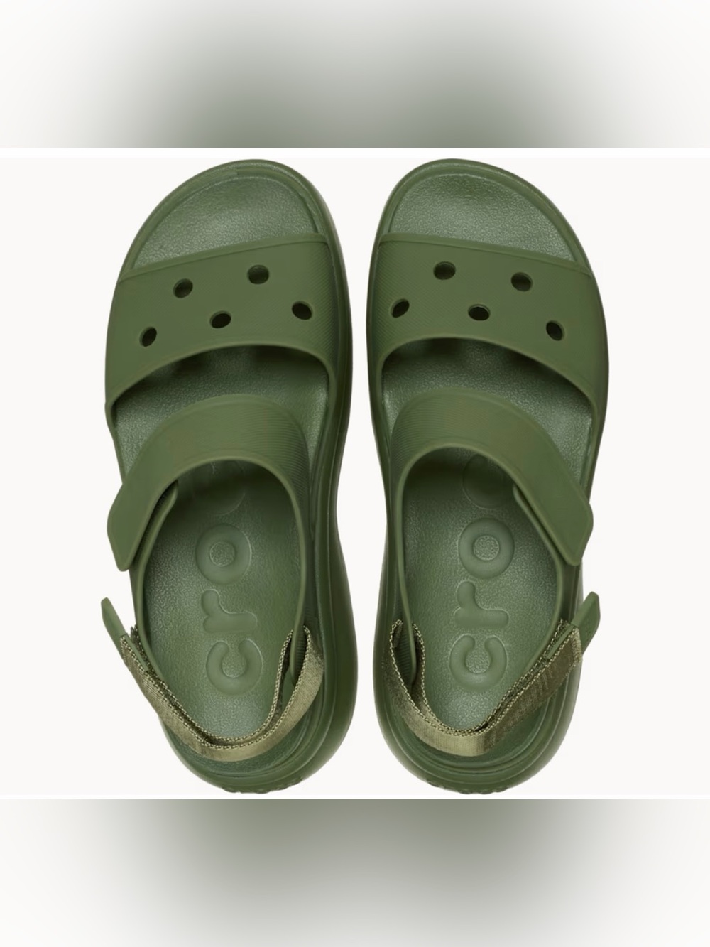 New Crocs soho Y strap sandal in Army Green